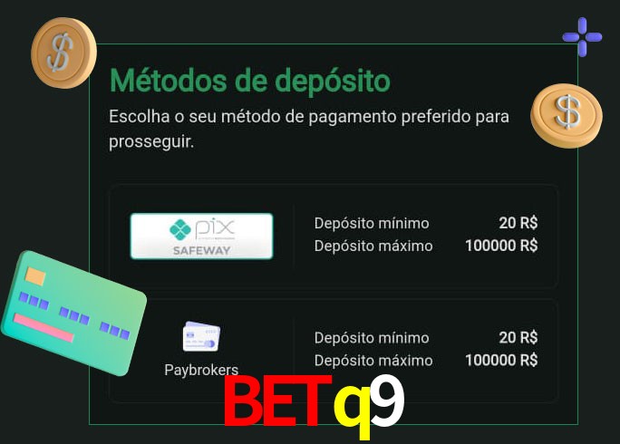 O cassino betq9 oferece uma grande variedade de métodos de pagamento
